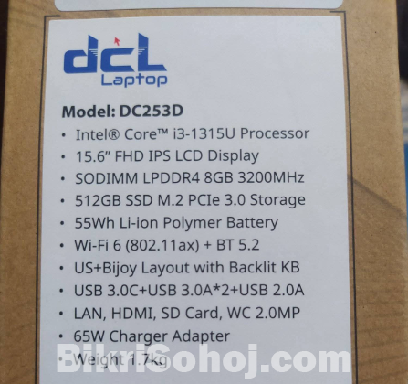 DCL Laptop – Brand New, Factory-Sealed